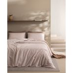 Madame Coco Ellaine Tek Kişilik %100 Pamuk Ranforce Baskılı Nevresim Takımı - Pudra - 160 x 220 cm