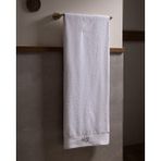 Madame Coco Elroy %100 Pamuk Nakışlı Banyo Havlusu - Beyaz/Lila - 80x160 cm - Beyaz - Lila - 80 x 160 cm