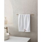 Madame Coco Ethe Nakışlı %100 Pamuk Yüz Havlusu - Beyaz - 50x76 Cm 8684427212387 Beyaz