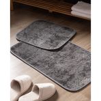 Madame Coco Eze Banyo Paspası Antrasit Renk Kaymaz Tabanlı 2 Adet 50 x 80 cm