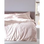 Madame Coco Eze King Size Jakarlı Saten Çarşaflı Nevresim Takımı - Pudra - 240 x 220 cm