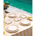 Madame Coco Faisceau 6 Kişilik 15 Parça Sunum Yemek Takımı - Turuncu/beyaz 8684427280904 Çok Renkli