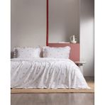 Madame Coco Fanny Çift Kişilik %100 Pamuk Fırfırlı Çarşaflı Baskılı Nevresim Takımı - Beyaz/kırmızı - 200 x 220 cm