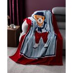 Madame Coco Fares Ayı Tek Kişilik Welsoft Polar Baskılı Battaniye - Bej - 130 x 170 cm