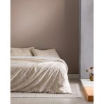 Madame Coco Fiance Pamuklu Çift Kişilik Baskılı Nevresim Takımı - Bej - 200 x 220 cm