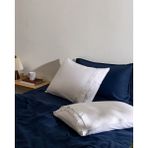 Madame Coco Fleuve %100 Pamuk 2'li Yastık Kılıfı - Beyaz - 50 x 70 cm