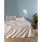 Madame Coco Henri King Size İpliği Boyalı Çarşaflı Nevresim Takımı - 240 x 220 cm - Bej - Antrasit