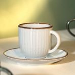 Madame Coco Hiver 6 Kişilik Gri Kahve Fincan Seti