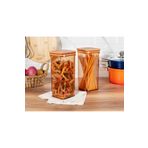 Madame Coco Kaviera 1500 ml 2'li Ahşap Kapaklı Saklama Kabı