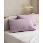 Madame Coco Manon %100 Pamuk Yastık Kılıfı Seti - Açık Mürdüm - 50 x 70 cm