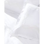 Madame Coco Marguerite King Size Nakışlı Çarşaflı Nevresim Takımı - Saten - 240 x 220 cm - Ekru