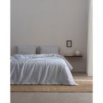 Madame Coco Mariette Çift Kişilik Pamuklu Baskılı Çarşaflı Nevresim Takımı - Mavi - 200 x 220 cm