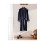 Madame Coco Marty Kimono Yat Koleksiyon Lacivert Unisex Bornoz/Terlik Seti