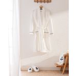 Madame Coco Marty Yat Koleksiyon Beyaz Kimono Unisex Bornoz-Terlik Seti
