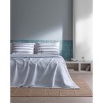 Madame Coco Mathilda Çift Kişilik %100 Pamuk Karde Düz Pike Takımı 200 x 220 cm Mavi 3 Parça