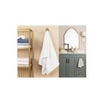 Madame Coco Maynor Bordürü Floşlu Beyaz 70x140 cm Banyo Havlusu