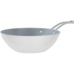 Madame Coco Nano Beyaz Antrasit 28 cm Seramik Wok Tava