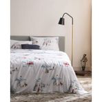 Madame Coco Neiger Çift Kişilik %100 Pamuk Flanel Nevresim Takımı - Beyaz - 200 x 220 cm