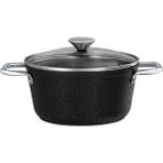Madame Coco Noir Titanium Derin Tencere - Siyah - 24 cm