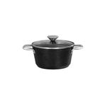 Madame Coco Noir Titanyum Derin Tencere - Siyah - 20 cm