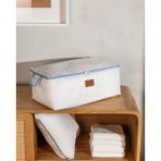 Madame Coco Nuage Baskılı Hurç - Beyaz / Açık Mavi - 1 Adet - 52x28x21cm