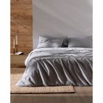 Madame Coco Nuage King Size %100 Pamuk İpliği Boyalı Çarşaflı Nevresim Takımı - Antrasit - 240 x 220 cm