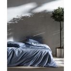 Madame Coco Odette King Size %100 Pamuk Ranforce Baskılı Nevresim Takımı - Koyu Mavi - 240 x 220 cm