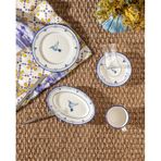 Madame Coco Oiseau 2 Kişilik 10 Parça İkram Yemek Seti - Mavi/beyaz 8684427282304 Çok Renkli