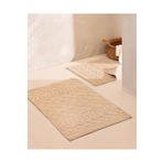 Madame Coco Panier Bej 60x100 cm 2'li Banyo Paspası