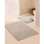 Madame Coco Panier Gri 60x100 cm 2'li Banyo Paspası
