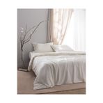 Madame Coco Perline King Size%100 Pamuk Fırfırlı Nevresim Takımı Ekru-Bej