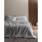 Madame Coco Petrus Çift Kişilik %100 Pamuk Coco Crep Baskılı Nevresim Takımı - Gri - 200 x 220 cm
