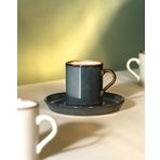 Madame Coco Ramona 2'li Kahve Fincan Seti, 90 ml, İndigo