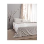 Madame Coco Relief King Size %100 Pamuk Bağlamalı Çarşaflı Nevresim Takımı - Ekru/Kırmızı
