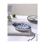 Madame Coco Reve Bleu Ellis Oval Tabak - 19 cm - Mavi/Beyaz