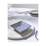 Madame Coco Reve Bleu Lucida Kare Tabak - 12 cm - Mavi/Beyaz