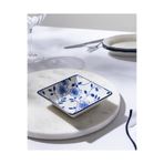 Madame Coco Reve Bleu Seren Kare Tabak - 12 cm - Mavi/beyaz