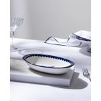Madame Coco Reve Bleu Tierra Oval Tabak - 22 cm - Mavi/beyaz