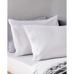 Madame Coco Ronny %100 Pamuk 2'li Yastık Kılıfı - Beyaz/Gri - Beyaz - Gri - 50 x 70 cm