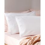 Madame Coco Ronny %100 Pamuk Yastık Kılıfı - Beyaz - 50x70