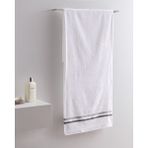 Madame Coco Rosabelle Pamuklu Banyo Havlusu - Beyaz/gri - 70X140 cm - 70 x 140 cm - Beyaz - Gri