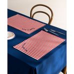 Madame Coco Rosane Amerikan Servis - Beyaz/kırmızı - 32 x 48 cm - Beyaz - Kırmızı