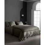 Madame Coco Samoa King Size Bambu Saten Çarşaflı Nevresim Takımı - Haki - 240 x 220 cm