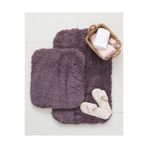 Madame Coco Sheep 2'li Banyo Paspas - Koyu Mürdüm 60X100