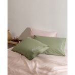 Madame Coco Soleil %100 Pamuk 2'li Yastık Kılıfı - Haki/beyaz - Haki - Beyaz - 50 x 70 cm
