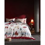 Madame Coco Soneau Çift Kişilik Welsoft Baskılı Battaniye - Renkli - 200 x 220 cm