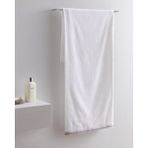 Madame Coco Topaze Pamuklu Banyo Havlusu - Beyaz/gri - 70X140 cm - 70 x 140 cm - Beyaz - Gri