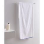 Madame Coco Topaze Pamuklu Banyo Havlusu - Beyaz/mavi - 70X140 cm - 70 x 140 cm - Beyaz - Mavi