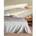 Madame Coco Triangle King Size%100 Pamuk Yatak Örtüsü, Gri, 275 x 275