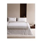 Madame Coco Valette King Size %100 Pamuk Nevresim Takımı - Beyaz/Taş